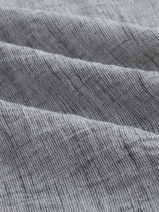 Graphite Grey Textured Crinkled Shirt