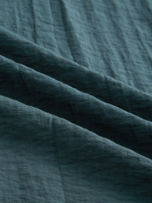 Sage Green Stand Collar Oversized Shirt