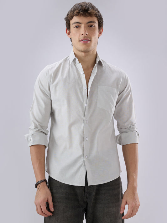 Solid Cloud Grey Shirt