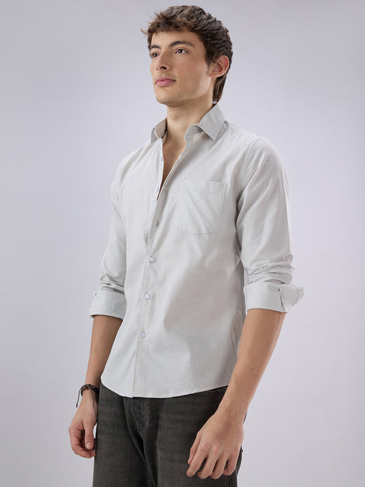 Solid Cloud Grey Shirt