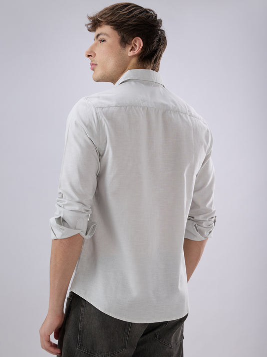 Solid Cloud Grey Shirt