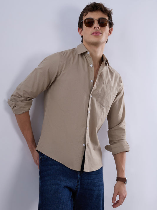Solid Khaki Everyday Shirt