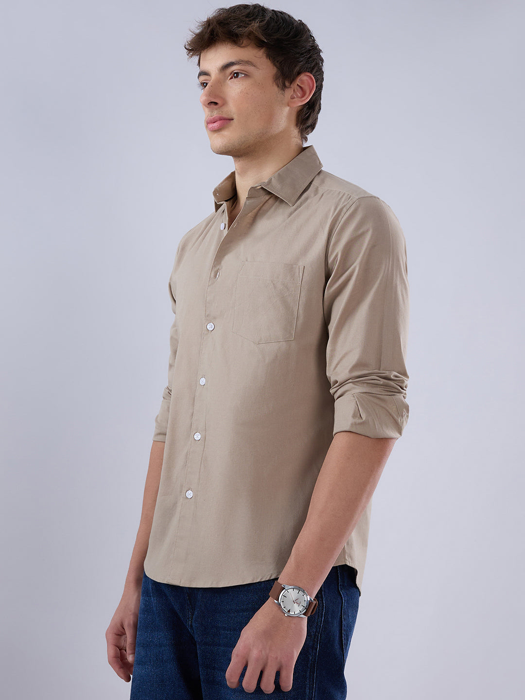 Solid Khaki Everyday Shirt