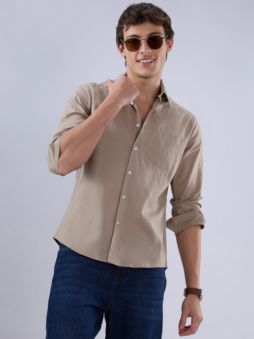 Solid Khaki Everyday Shirt