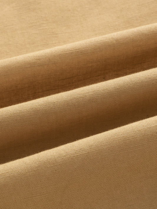 Solid Camel Beige Statement Shirt