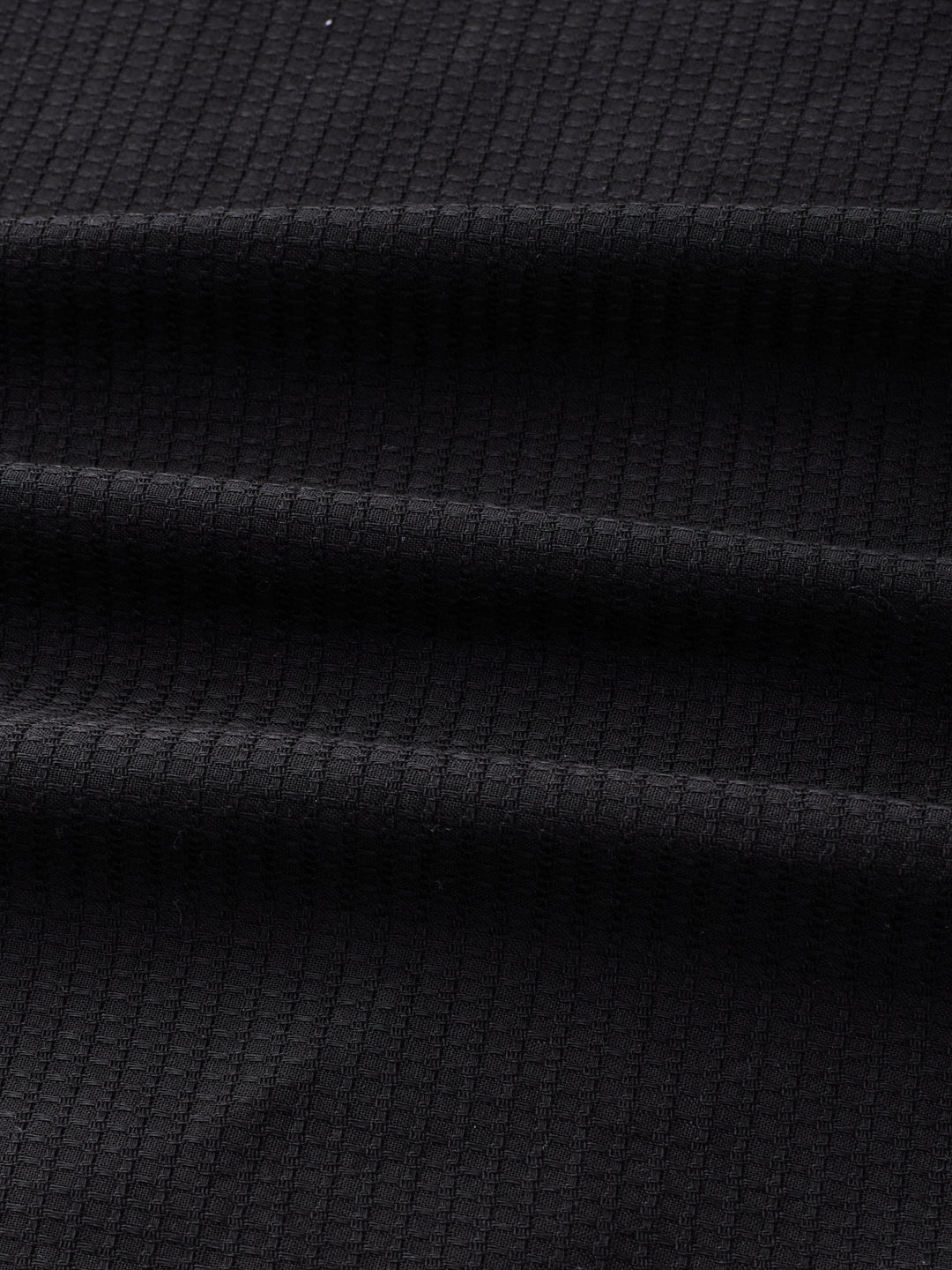 Jade Black Textured Knit Shirt