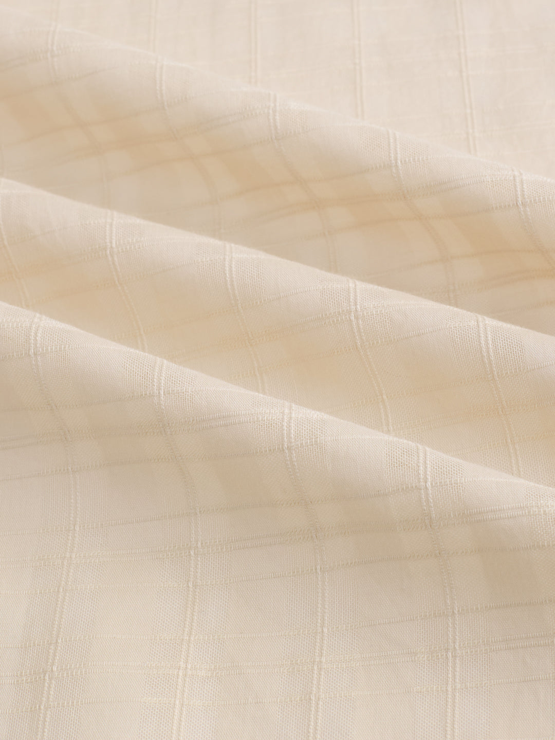 Casual Beige Textured Striped Shirt