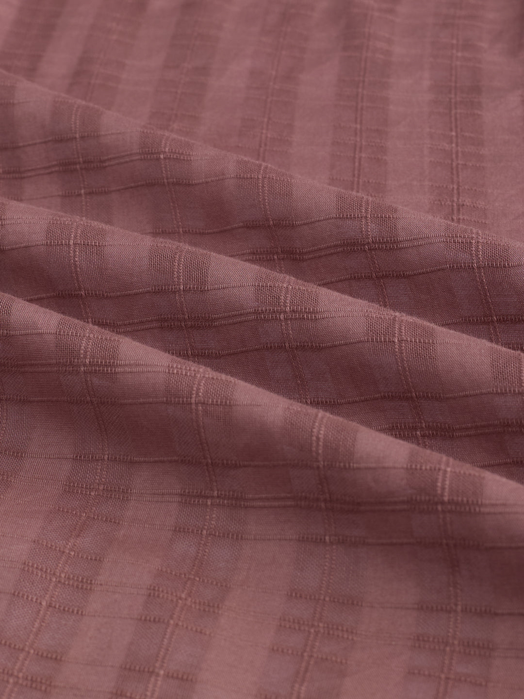 Cinnamon Brown Textured Striped Shirt