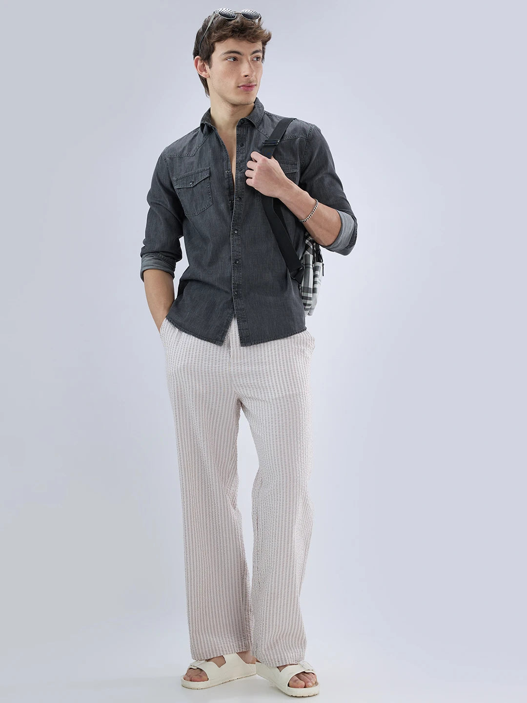 Charcoal Black Twin Pocket Overshirt