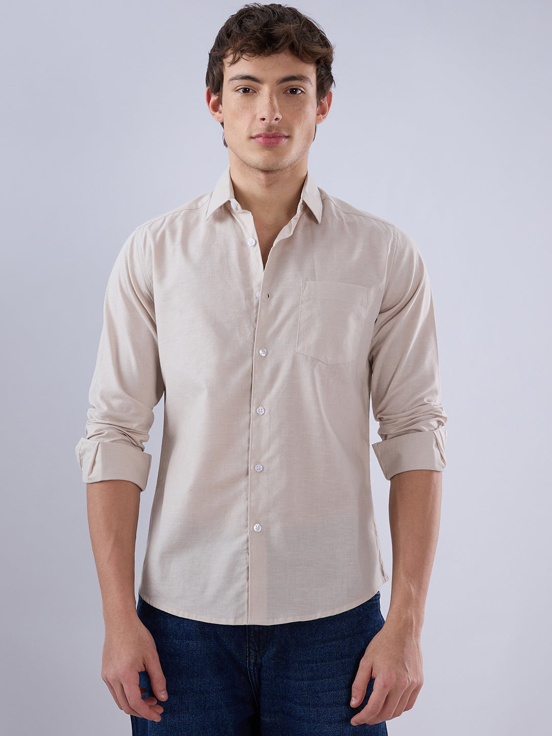 Solid Beige Everyday Shirt