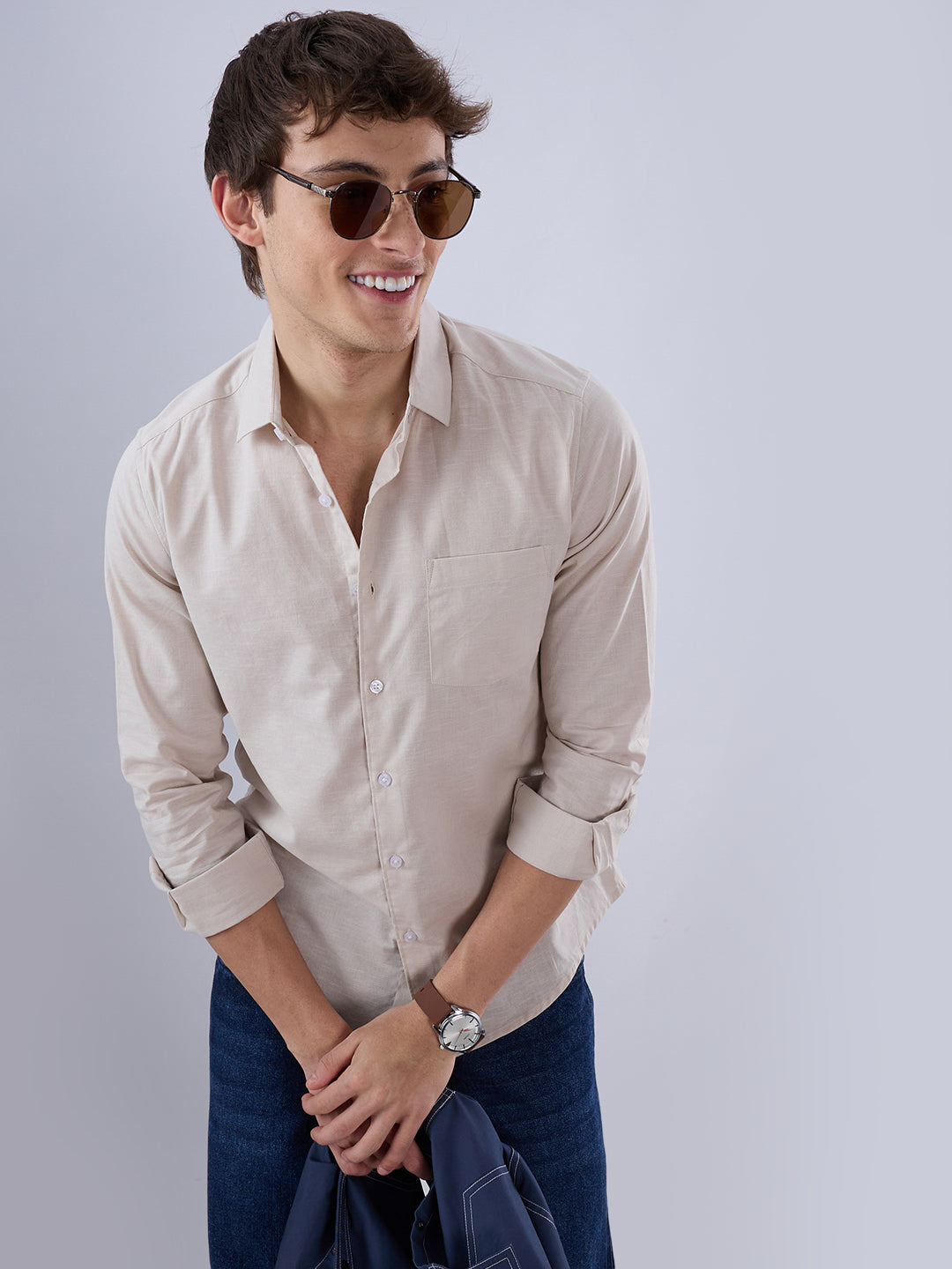Solid Beige Everyday Shirt