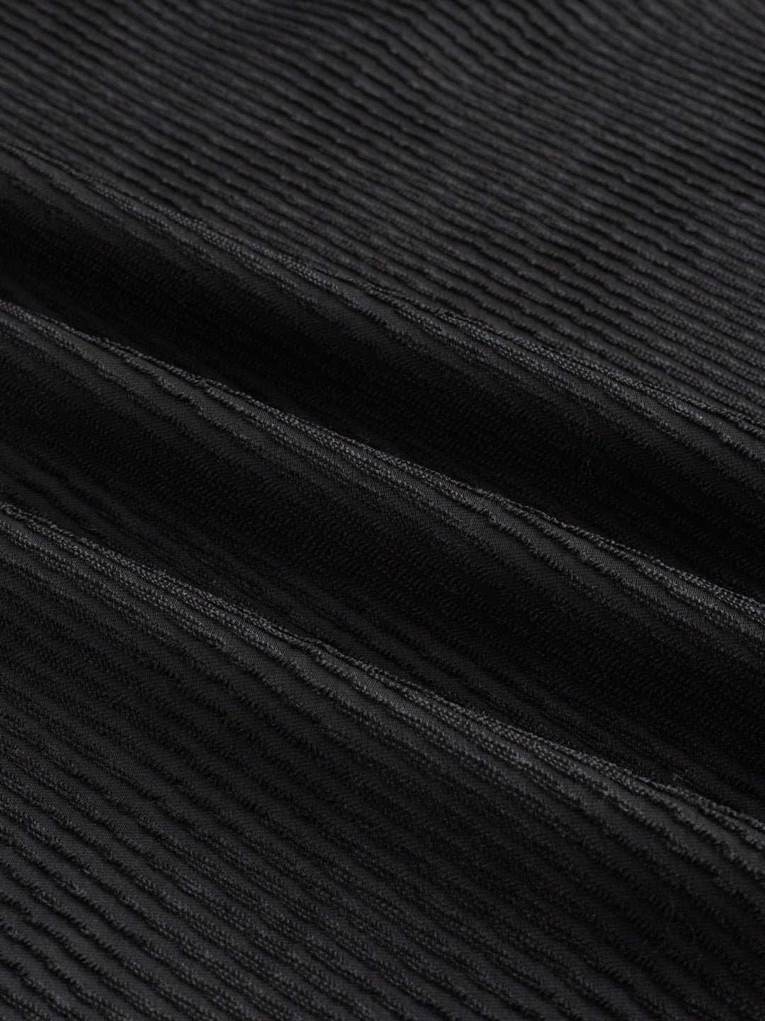 Sable Black Diagonal Textured Statement Shirt