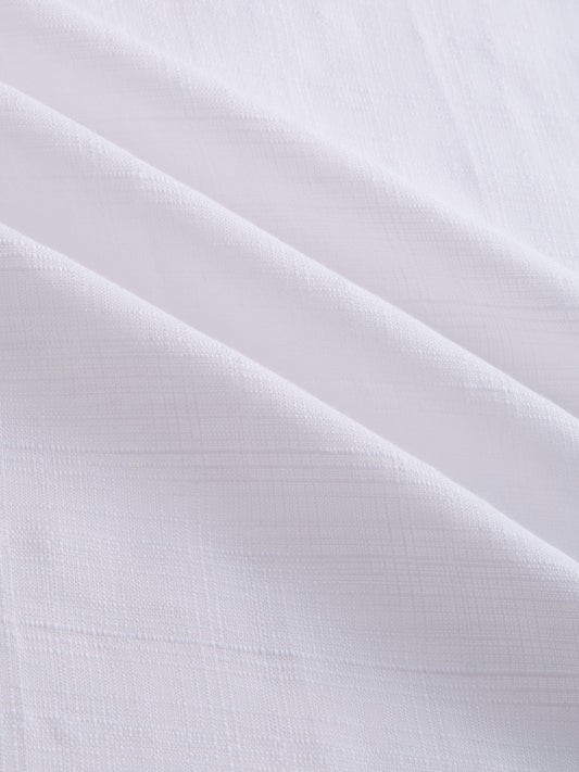 Snow White Textured Weave Shirt