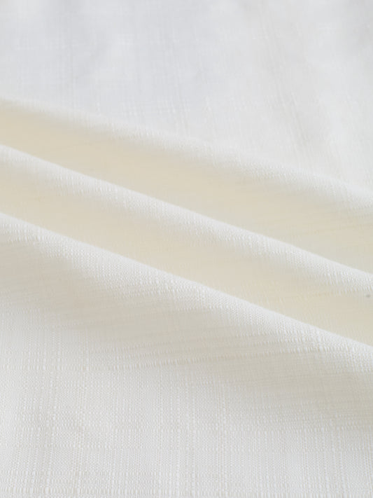 Pearl Cream Micro Grid Weave Textured Shirt