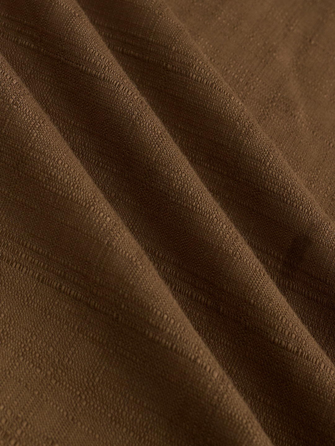 Russet Brown Micro Grid Weave Textured Shirt