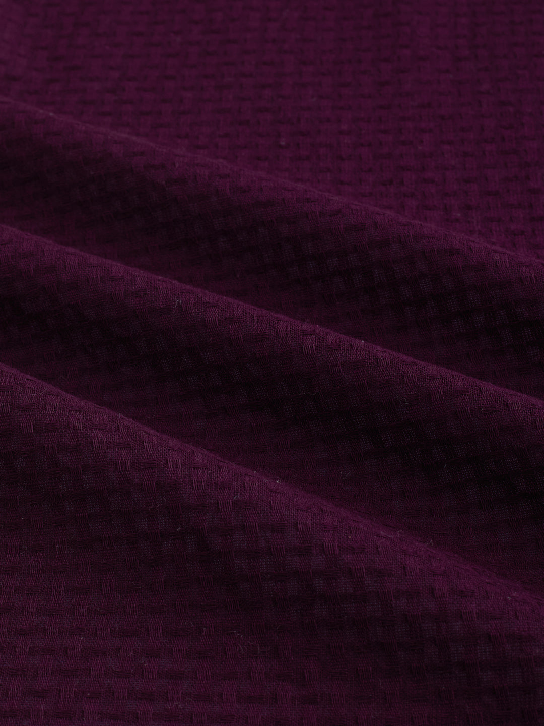 Wine Open Weave Refined Textured Shirt