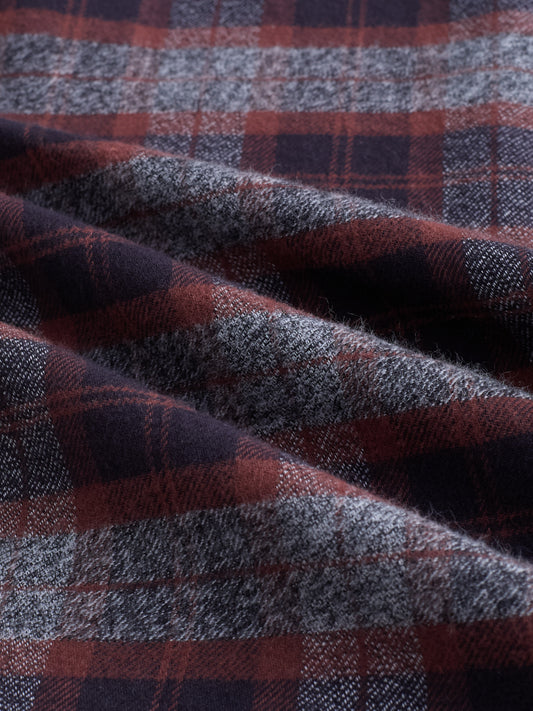 Brown & Black Boxy Fit Crop Flannel