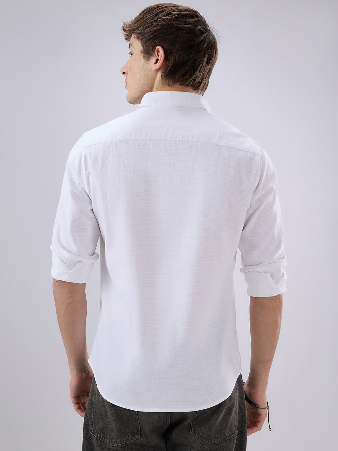 Pearl White Textured Everyday Shirt