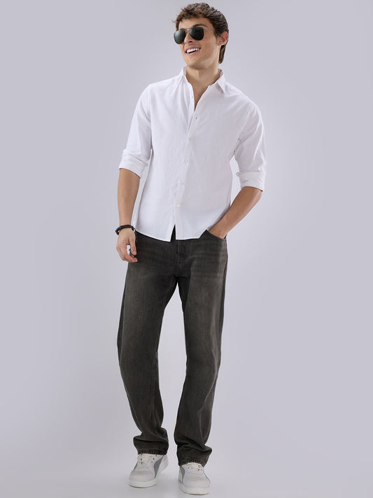 Pearl White Textured Everyday Shirt
