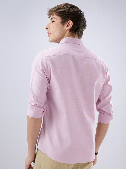 Carnation Pink Textured Everyday Shirt