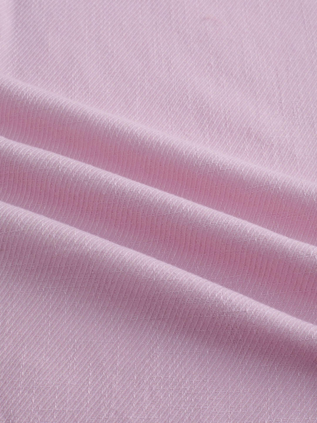 Powder Blush Pink Minimal Twill Textured Stand Collar Oversized Shirt