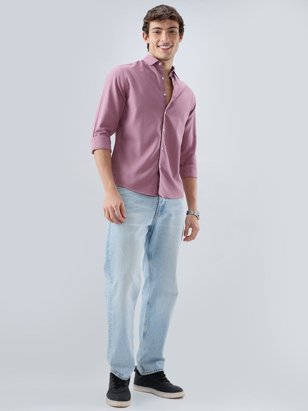 Luxe Dusty Mauve Oxford Shirt