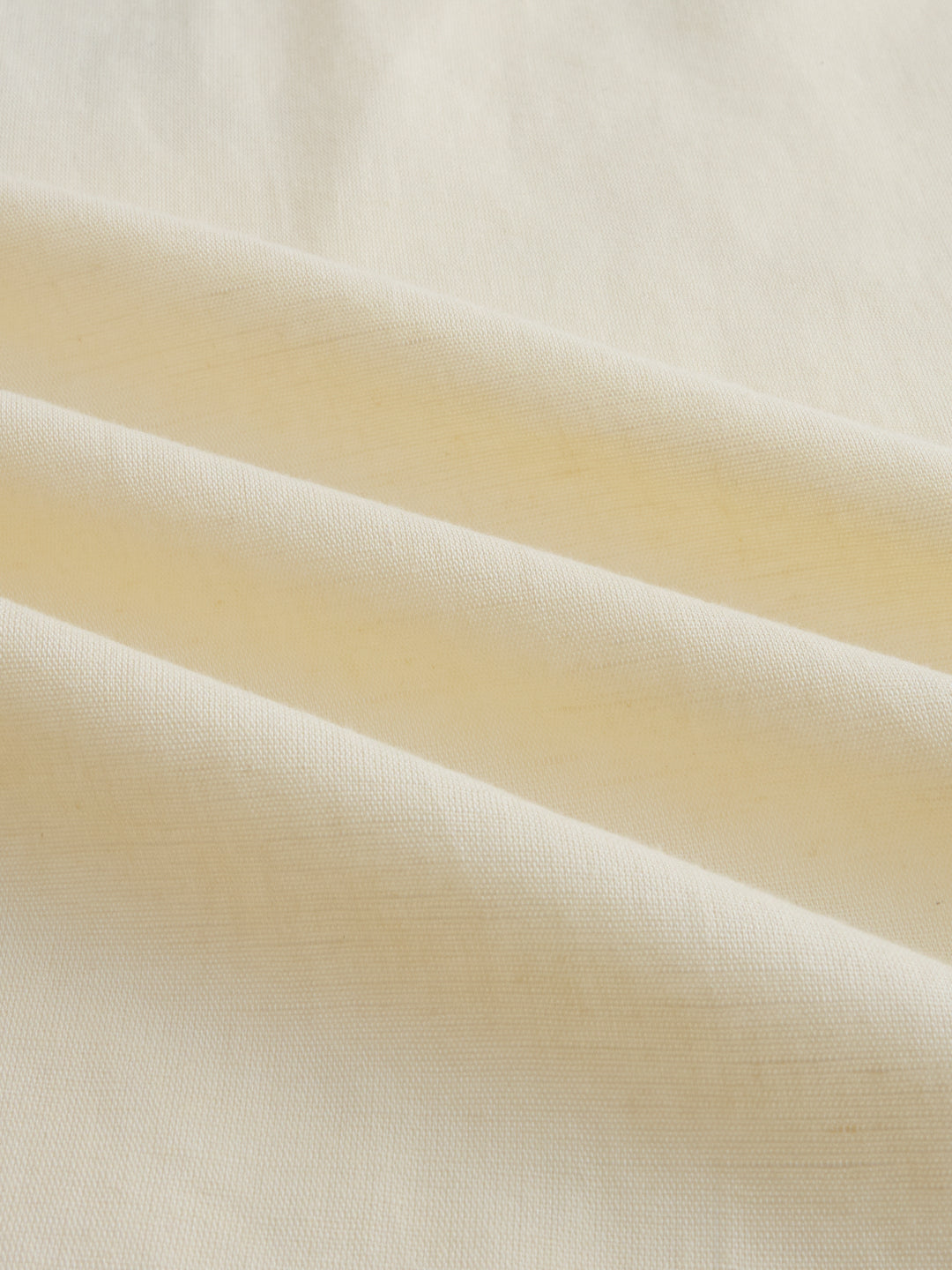 Luxe Butter Yellow Fine Sheer Linen Blend Boxy Fit Crop Shirt