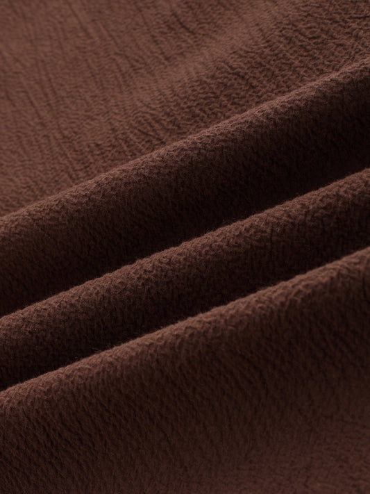 Roasted Coffee Brown Textured Shirt