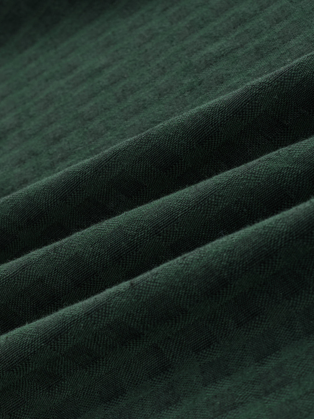 Emerald Green Horizontal Jacquard Striped Shirt