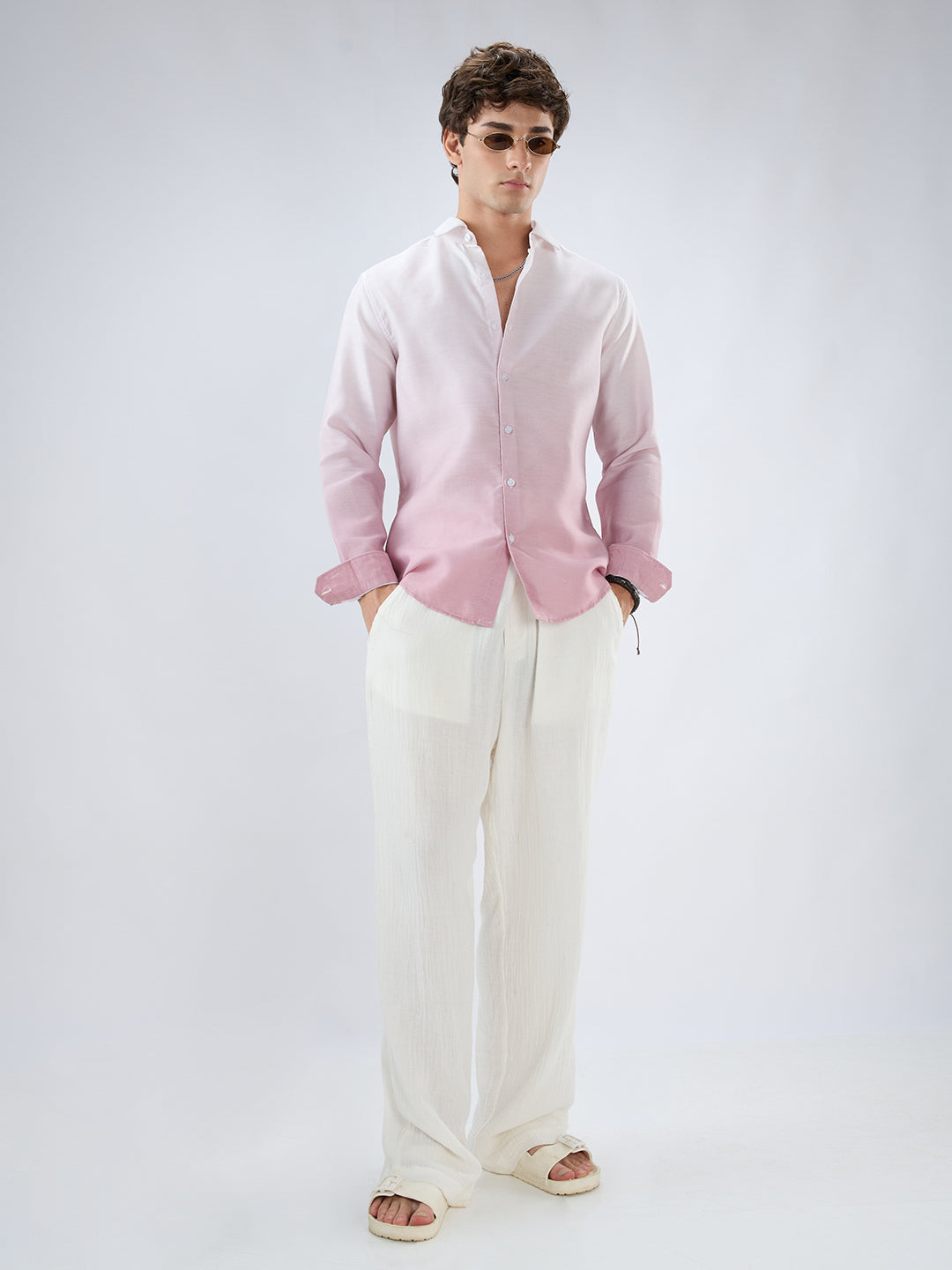 Elegant Pink Ombre Shirt