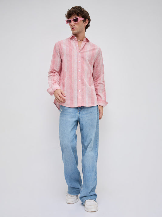 Rose Red Refined Multi Striped Shirt
