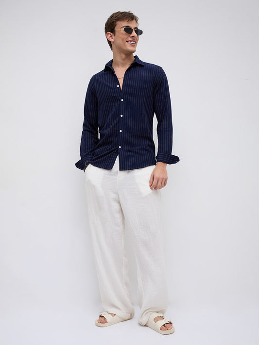Deep Navy Pinstripe Everyday Shirt