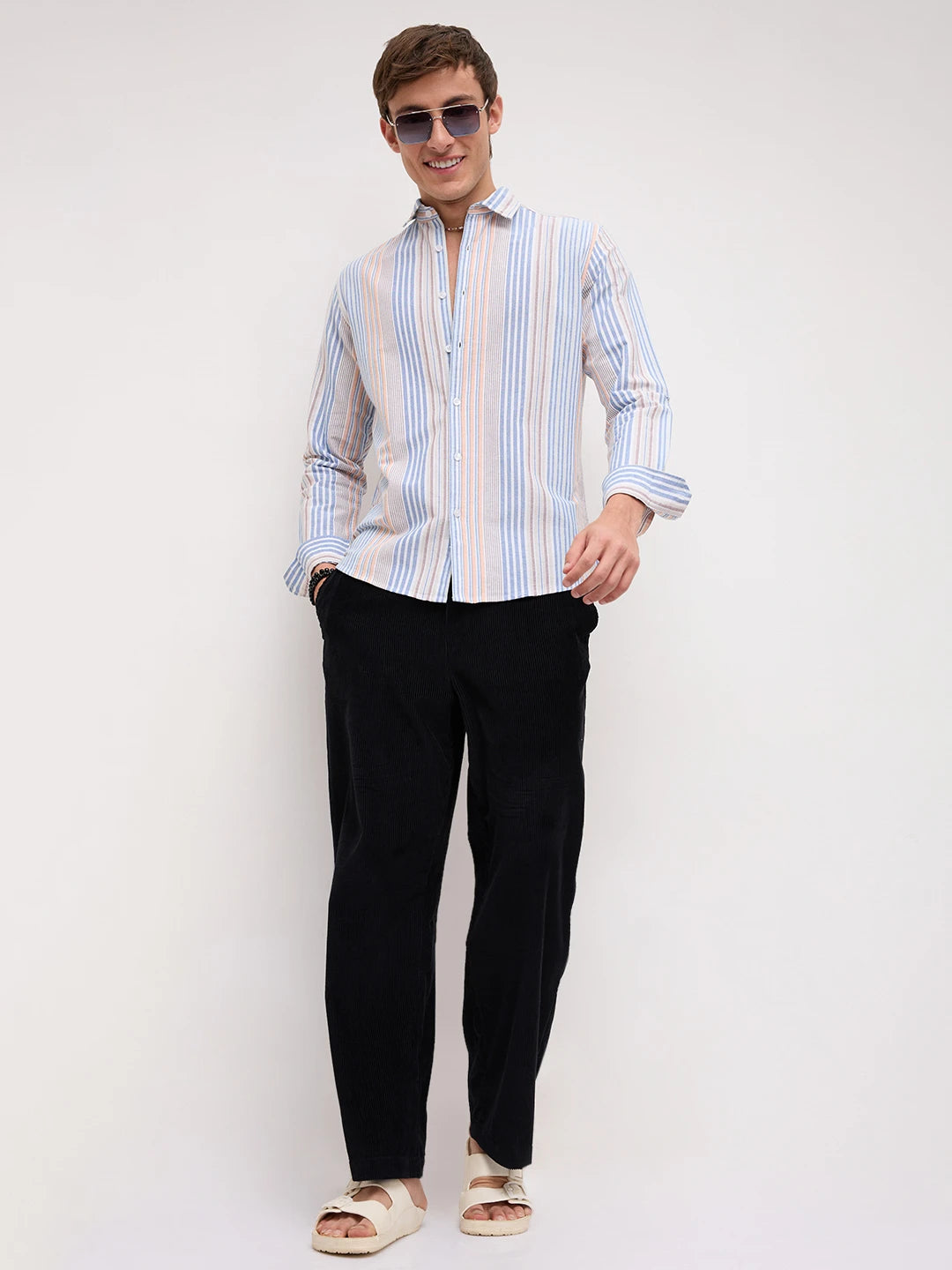 Seaside Blend Vertical Striped Everyday Shirt