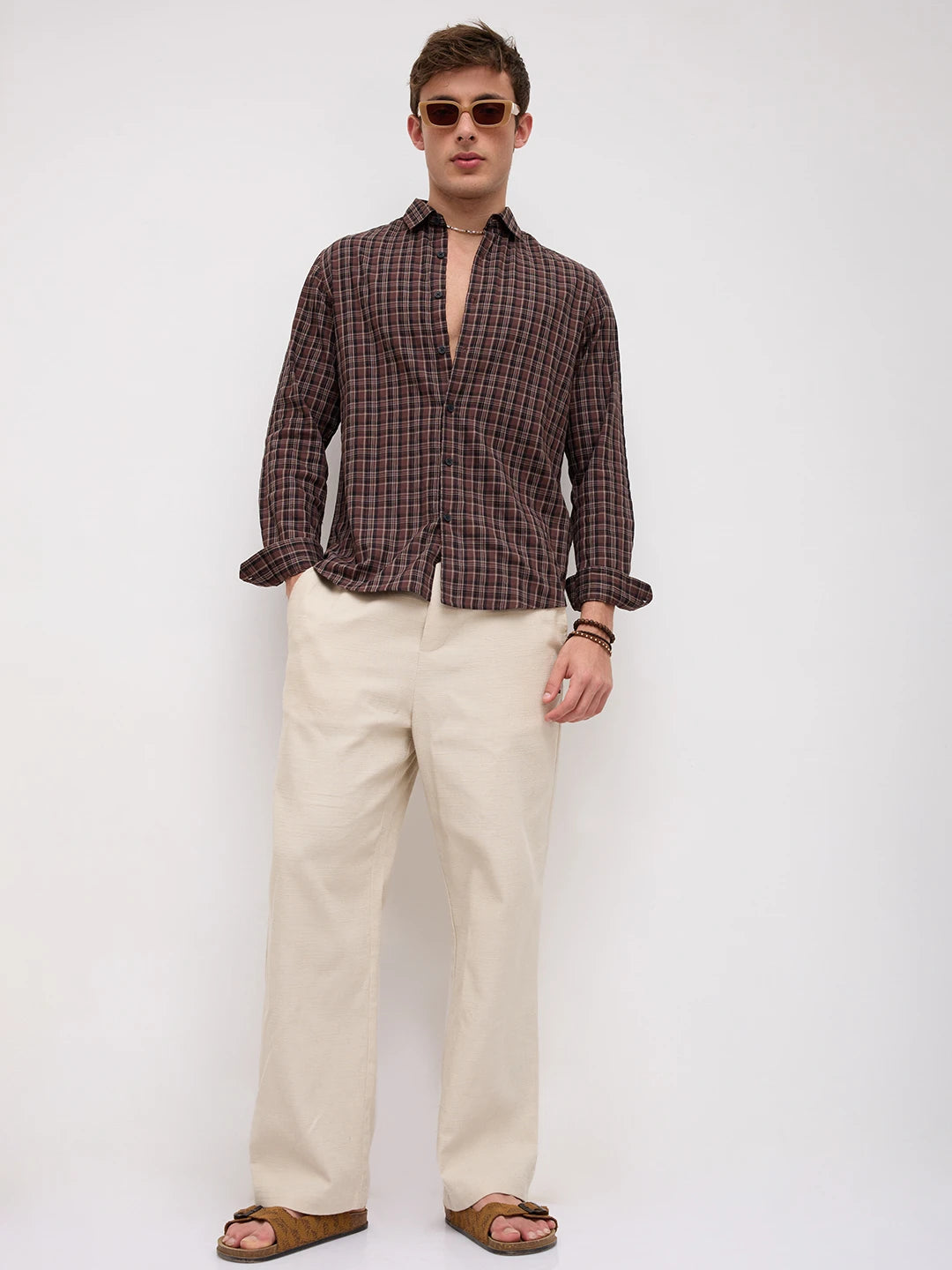 Woodland Brown Plaid Checks Everyday Shirt