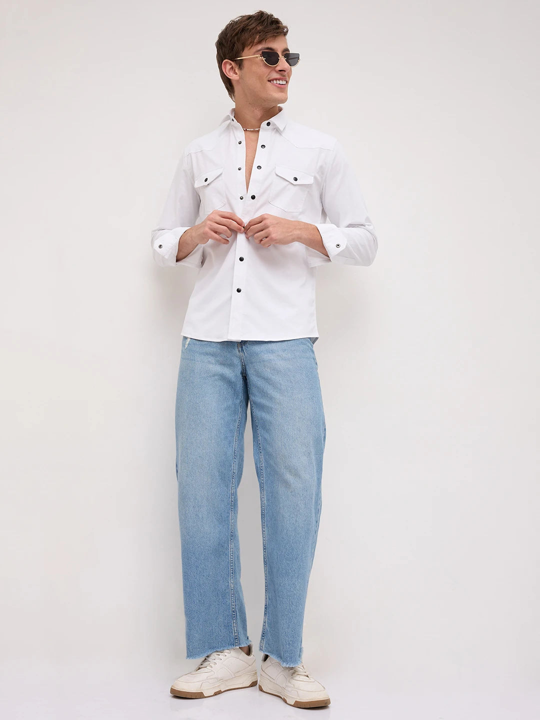 Snow White Twin Pocket Overshirt