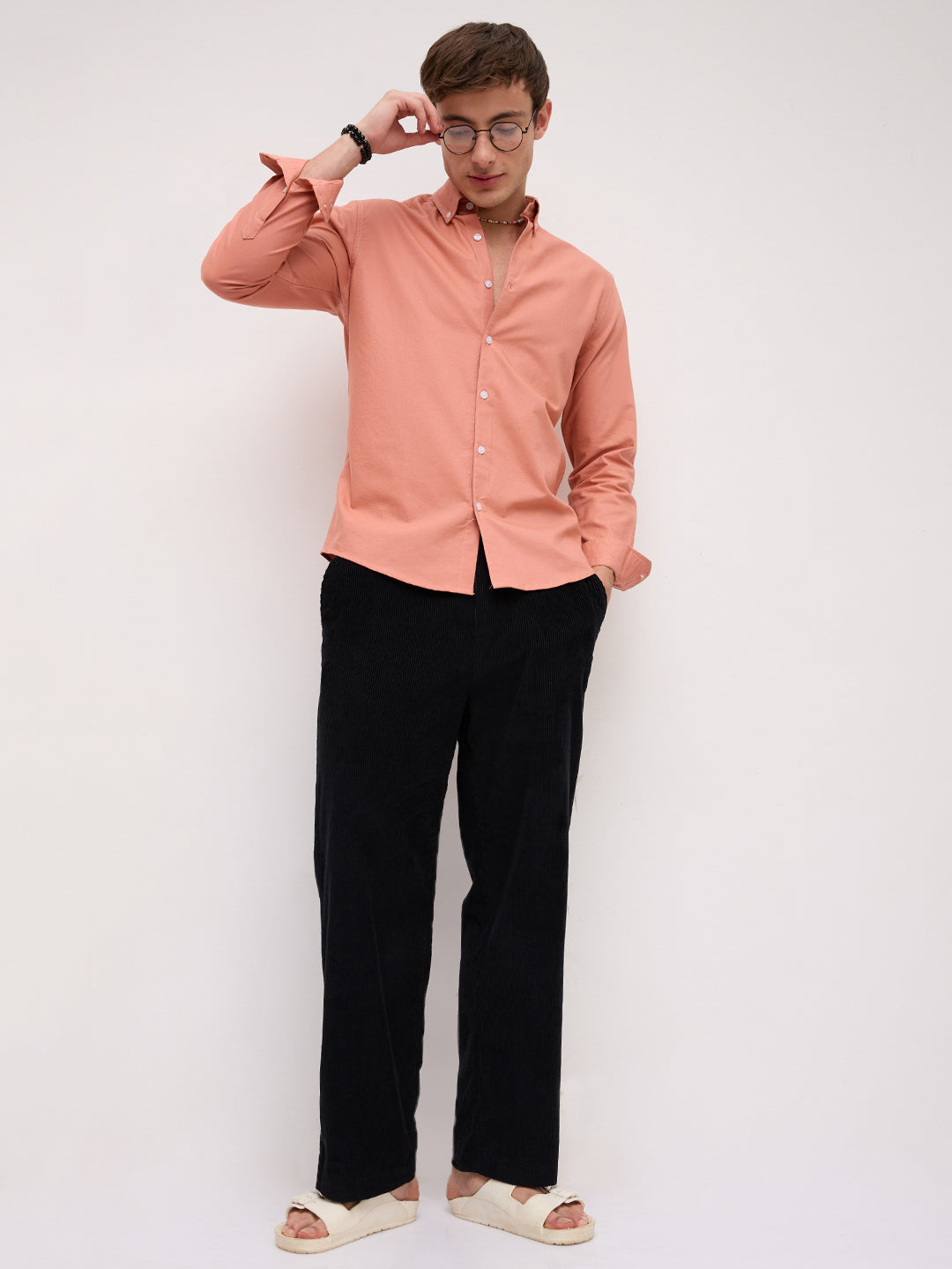 Georgia Peach Button-Down Collar Business Shirt