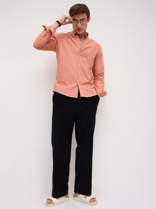 Georgia Peach Oxford Button-Down Collar Business Shirt