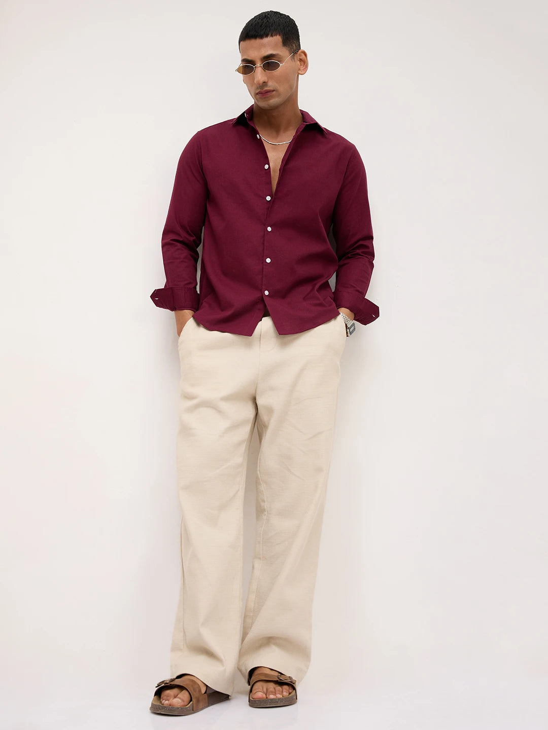 Refined Maroon Everyday Shirt