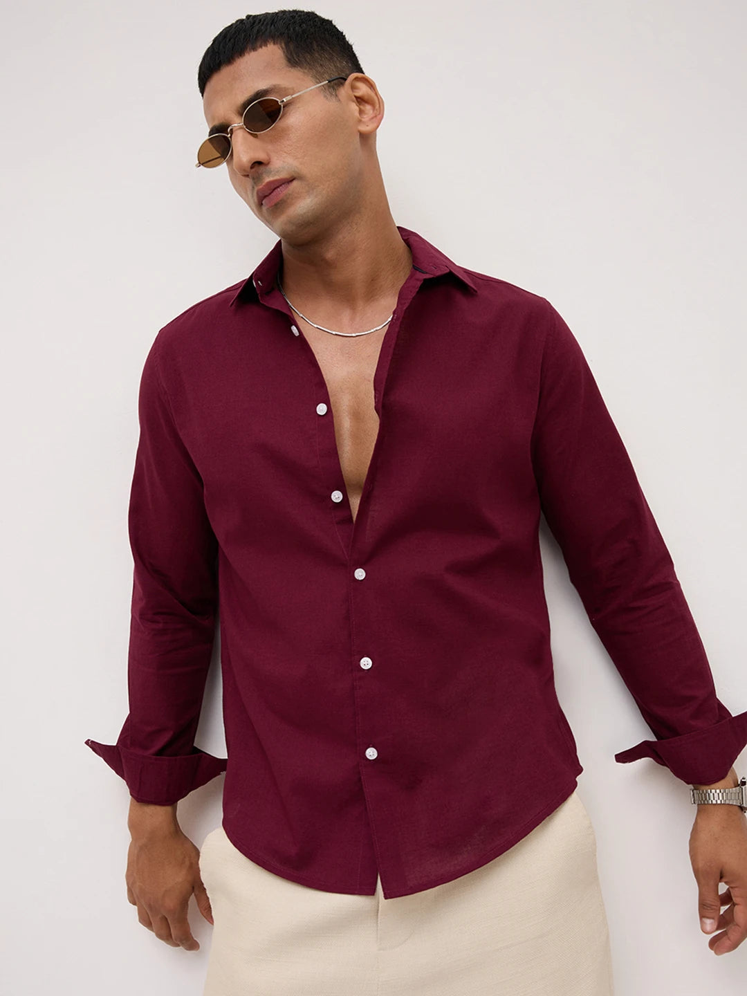Refined Maroon Everyday Shirt