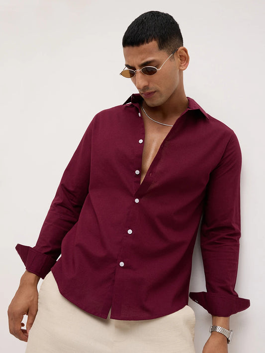 Refined Maroon Everyday Shirt