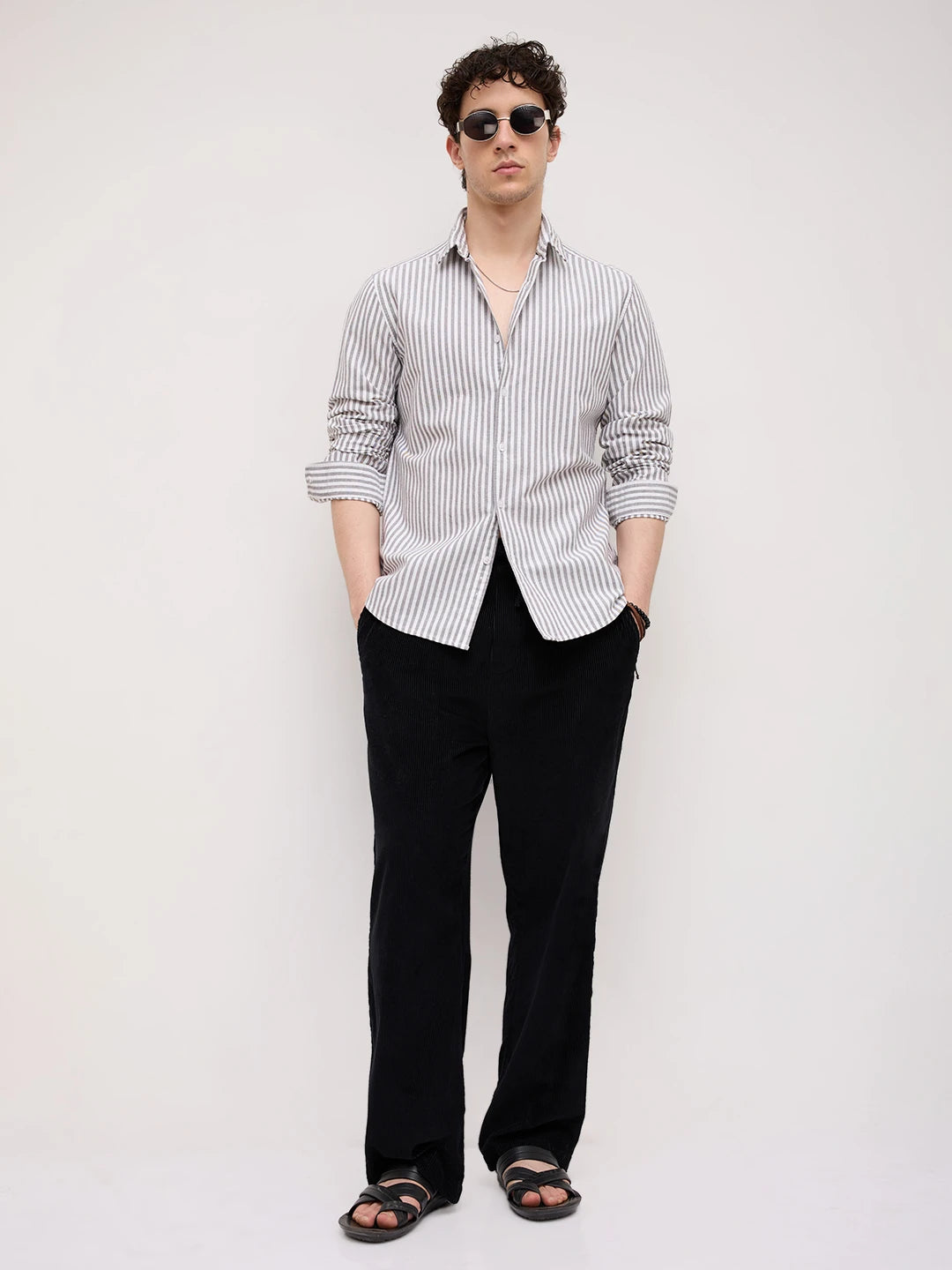 Monochrome Candy Striped Everyday Shirt