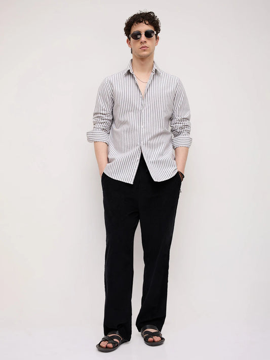 Monochrome Candy Striped Everyday Shirt