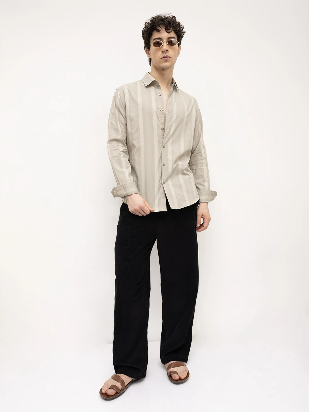Sage Green Framework Textured Shirt