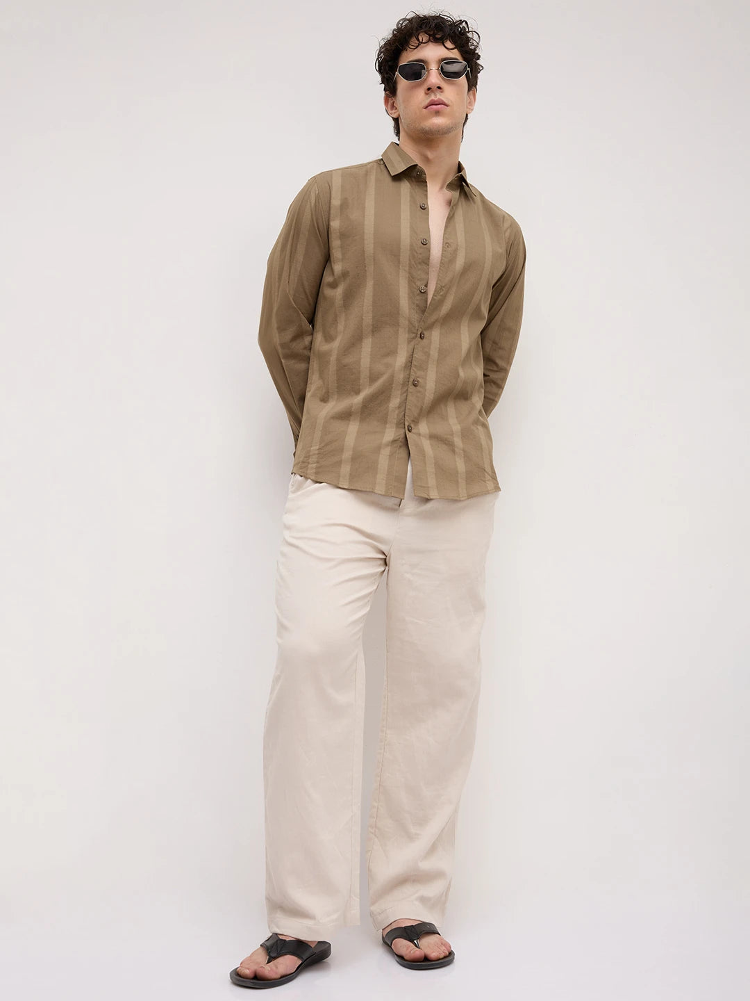 Olive Framework Textured Shirt