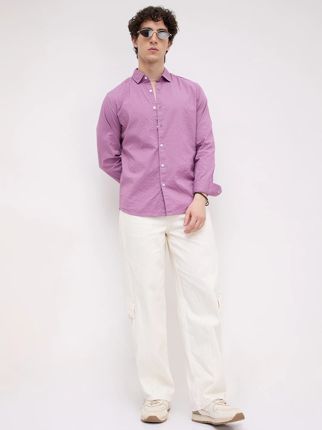 Sunset Purple Fine Textured Shirt