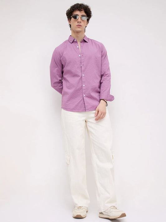 Sunset Purple Fine Textured Shirt