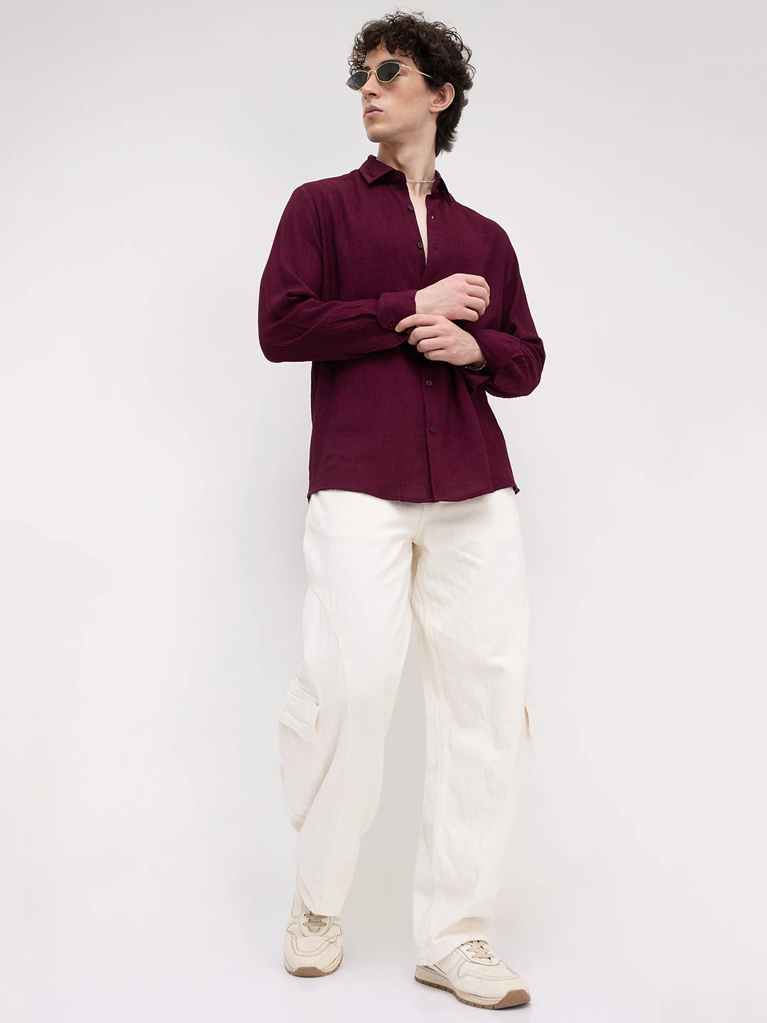 Rich Maroon Fine Textured Shirt