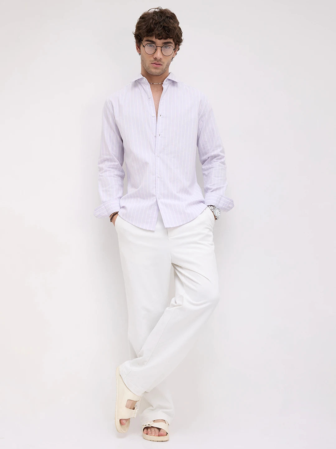 Luxe Lavender Oxford Striped Everyday Shirt