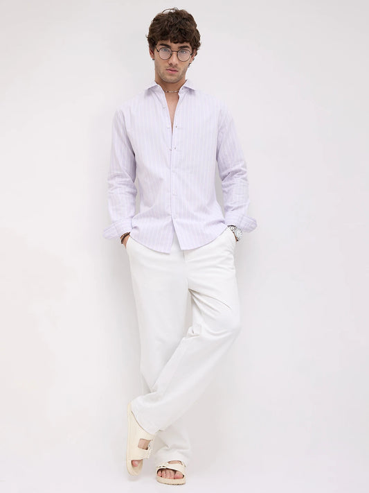 Luxe Lavender Oxford Striped Everyday Shirt