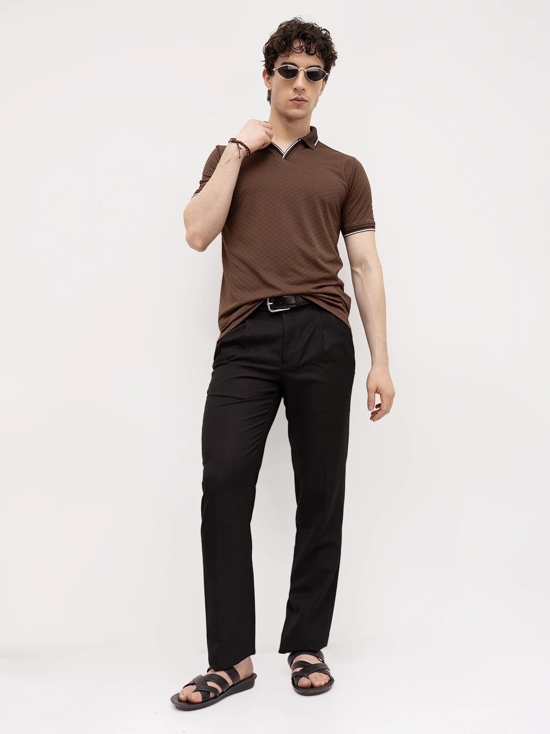 Mocha Brown Knitted T-Shirt